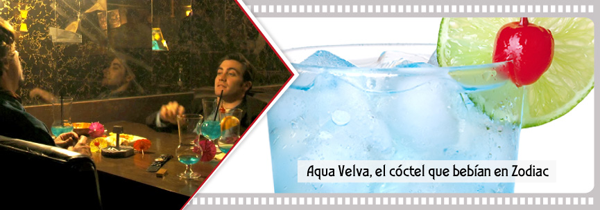 Aqua Velva, el nombre del aftershave con el que también se conoce un cóctel azul con cereza confitada.
