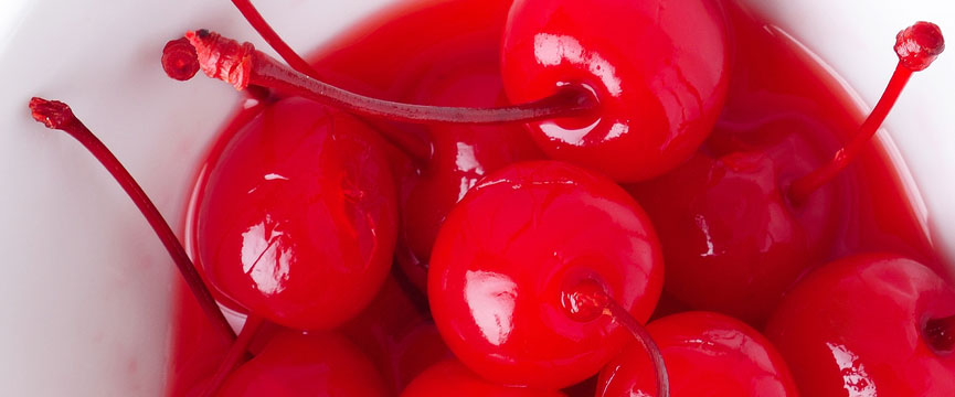 Cerezas y guindas al marrasquino Cerezas y guindas al marrasquino