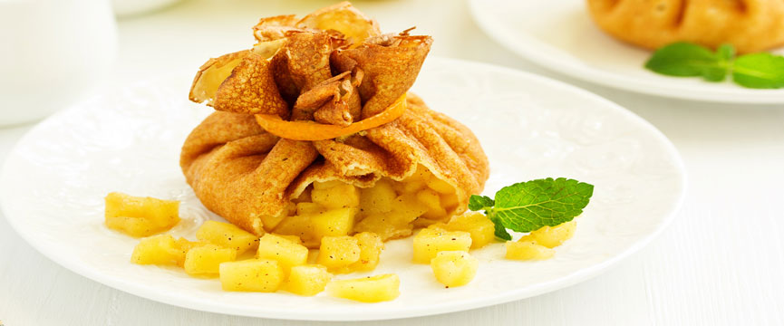 Manzana en almíbar para postres