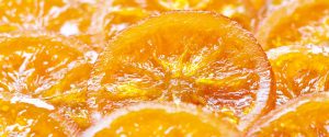 Sugar-free candied oranges