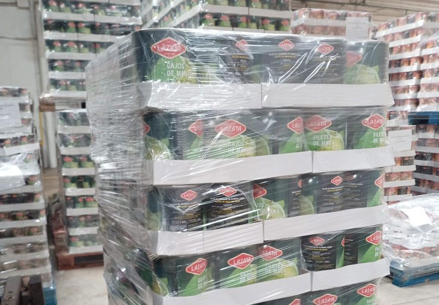 Canned Apple in Syrup storage