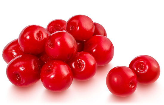 Red cherries in syrup